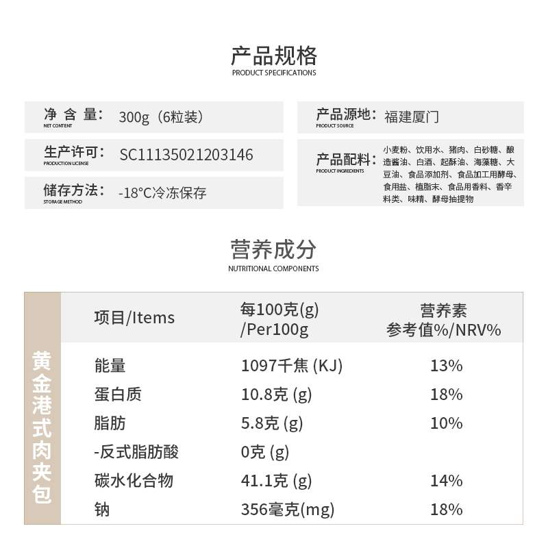 新款乐肴居港式肉夹包600g12个肉包子半成品早餐叉烧包速食早点-图0