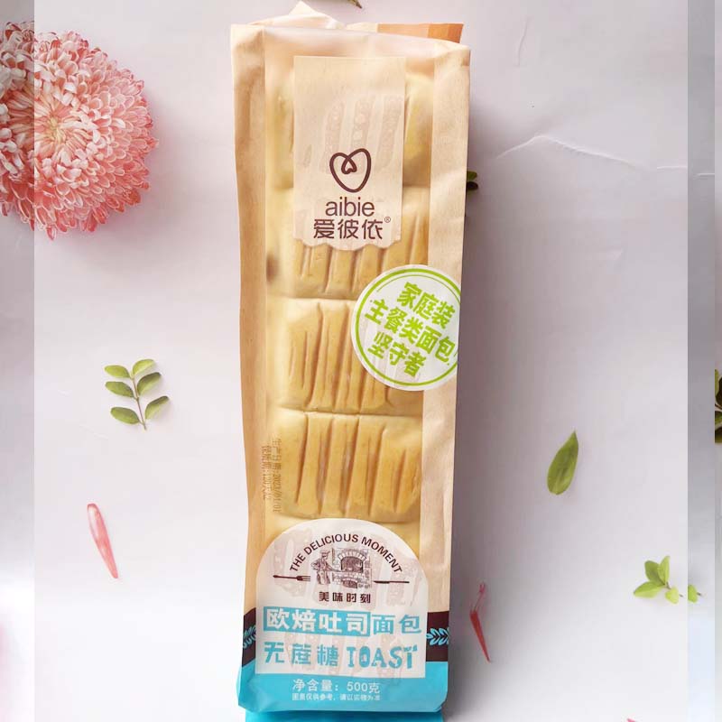 爱彼依无蔗糖欧焙吐司500g*3袋手撕面包早餐面包红豆网红糕点包邮-图2