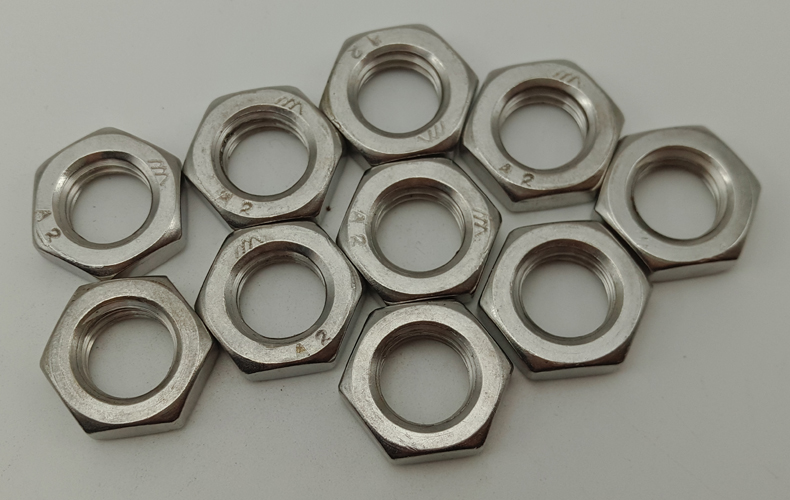 304不锈钢六角薄螺母 薄螺帽 扁薄螺丝帽 M3M4M5-M24M27M30M33M36 - 图2