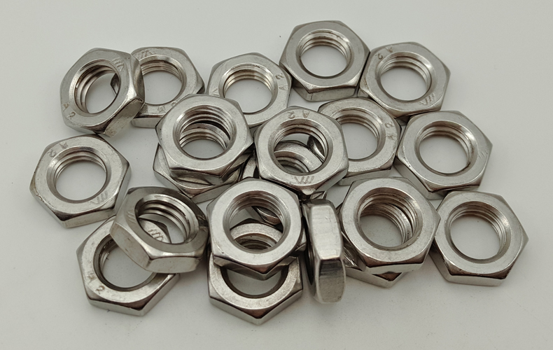304不锈钢六角薄螺母 薄螺帽 扁薄螺丝帽 M3M4M5-M24M27M30M33M36 - 图0