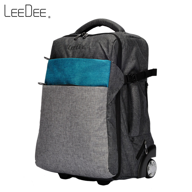 休闲大容量多功能拉杆电脑行李箱 leedee旅行箱