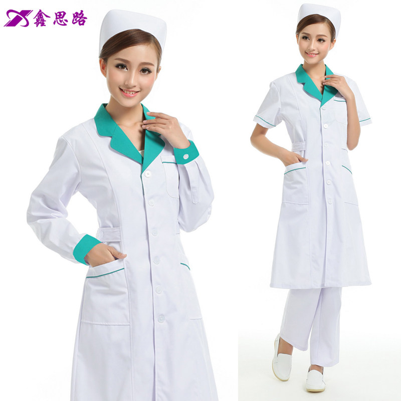 鑫思路药店女长袖冬装药房白大褂 鑫思路医护制服