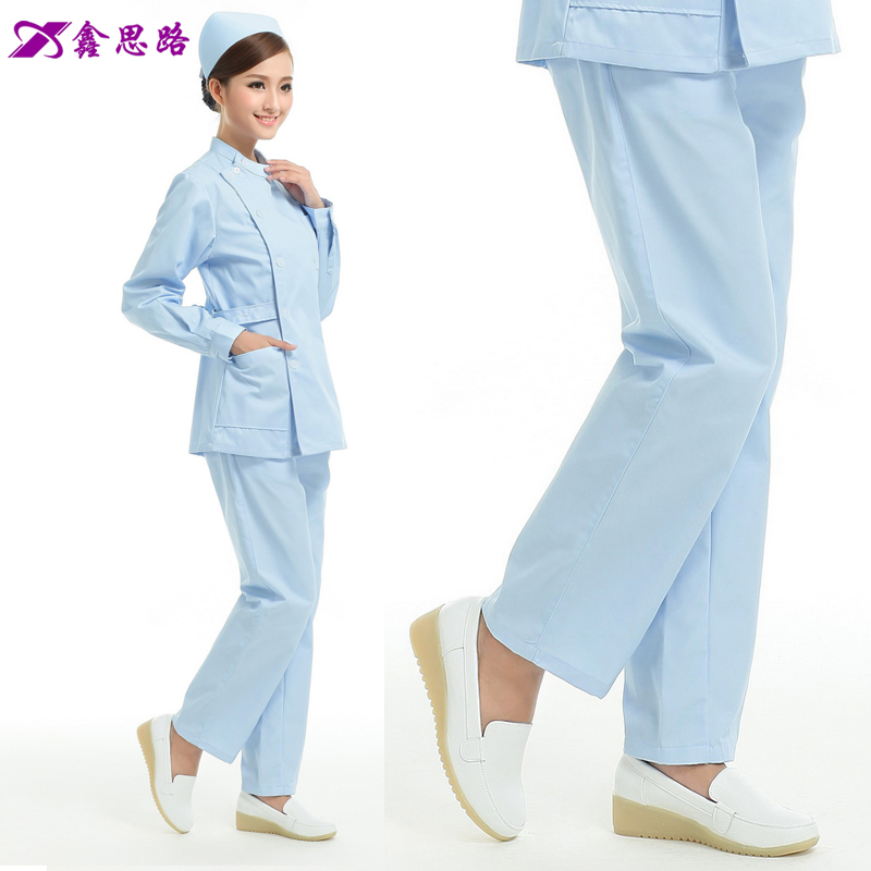 鑫思路白色工作裤夏季男女护士裤子 鑫思路医护制服