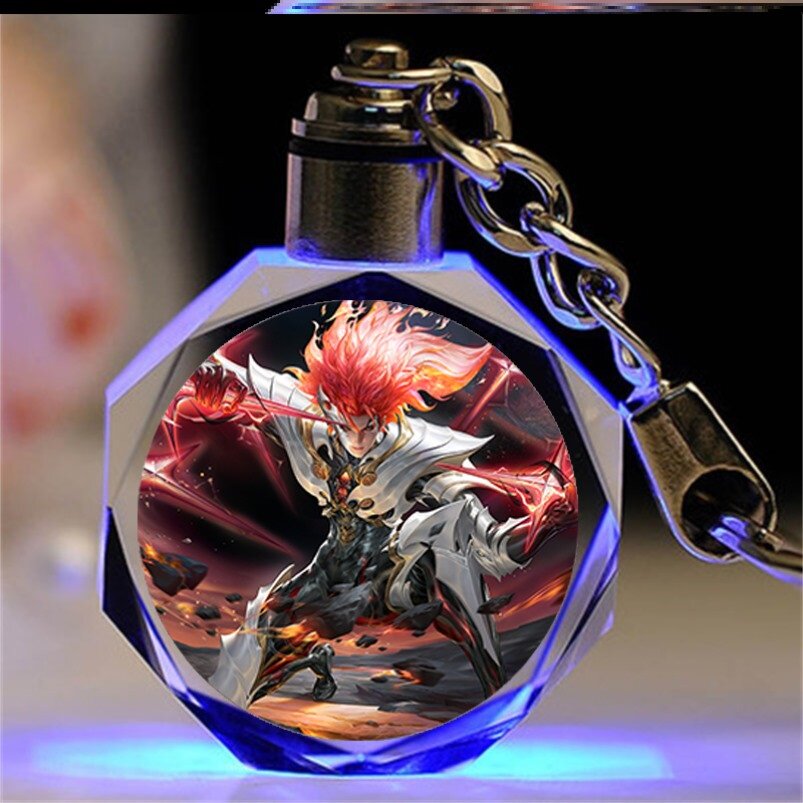 王者荣耀水晶王者荣耀水晶钥匙扣挂件纪念墨子黄金天蝎座女友颜马超神威项链澜