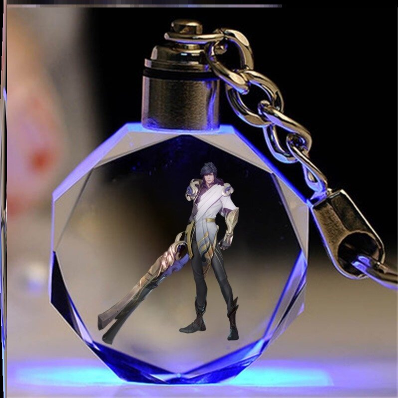 王者荣耀水晶王者荣耀水晶挂件钥匙扣百里玄策周边孙悟空创意李信一念神魔赠品