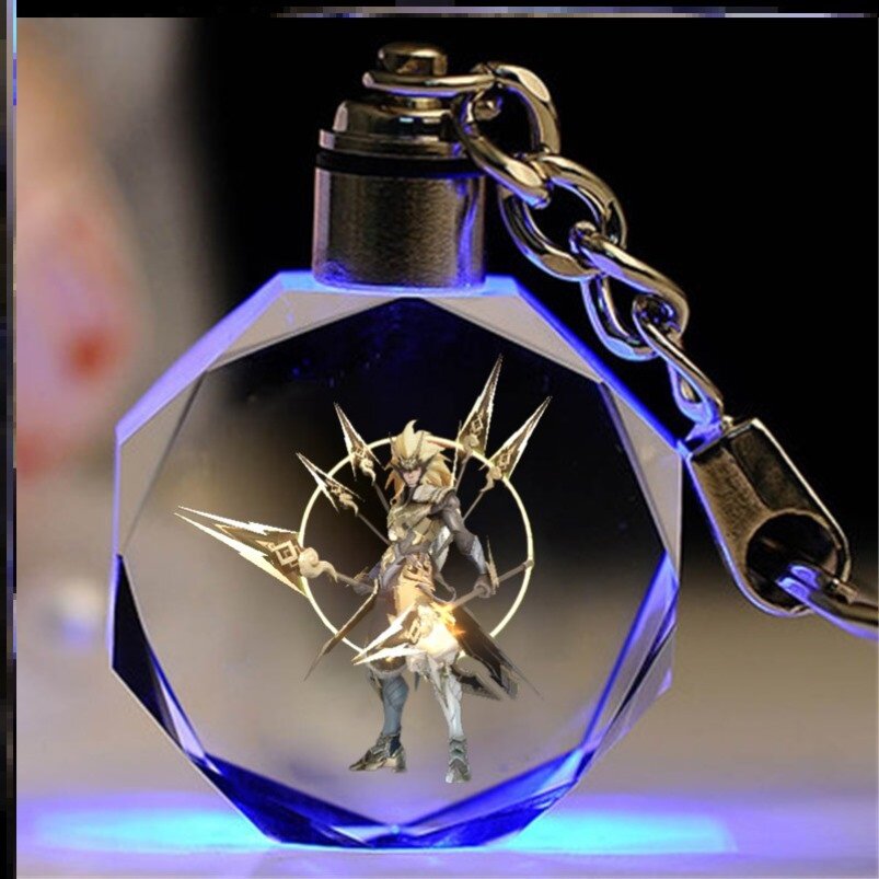 王者荣耀水晶王者荣耀水晶钥匙扣实用新款铠生日礼物女貂蝉曜云鹰飞将赠品毕业