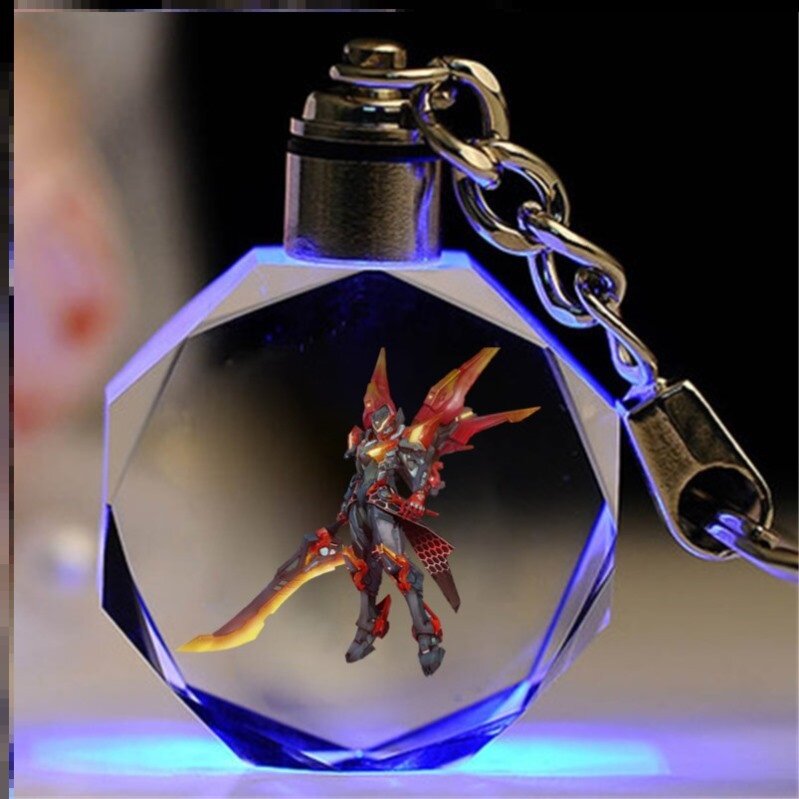 王者荣耀水晶王者荣耀水晶钥匙扣挂件礼物饰品山海炽霜斩毕业女友定制至尊宝铠