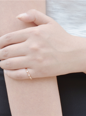 韩国进口饰品微镶皓石指环尾戒