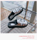 Mowa manufacturer hollow woven slippers for outer wear 2025 summer new one-legged Roman retro Baotou half slippers for women