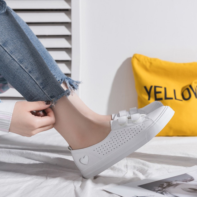 Mowa low-top student soft flat pure white casual shoes