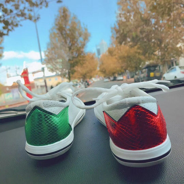 Mowa Women's Summer Breathable Red and Green Mandarin Duck Lightweight Sneakers