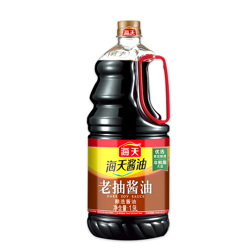 海天老抽酱油1.9L/桶炒菜火锅蘸食调味品家用老抽添加酿造精选-图3