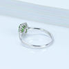 Light luxury 18K white gold natural tsavorite diamond ring