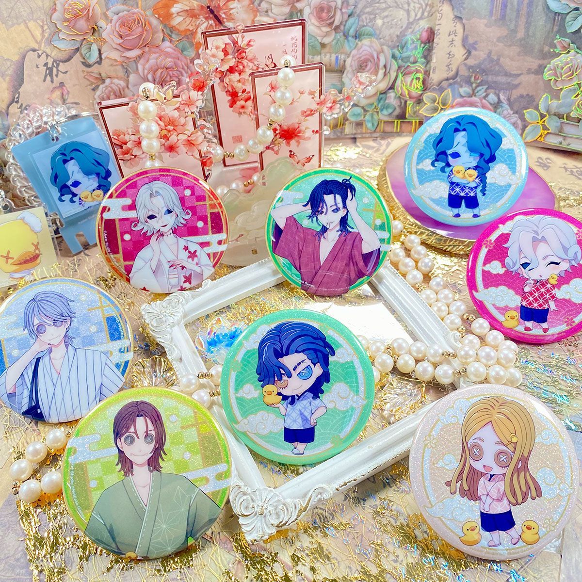 正版日谷子第五人格周边极乐汤特典杯挂吧唧立牌挂件卡片 - 图0