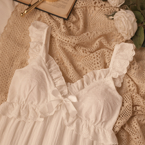 very expensive fabric day series Sweet Beauty Pure Cotton Pyjamas Women Summer With Chest Cushion Bar Girl Harnesses Sleeping Skirts