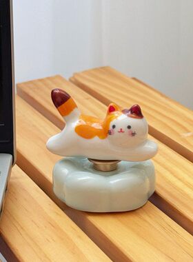 景德镇转转小猫陶瓷摆饰