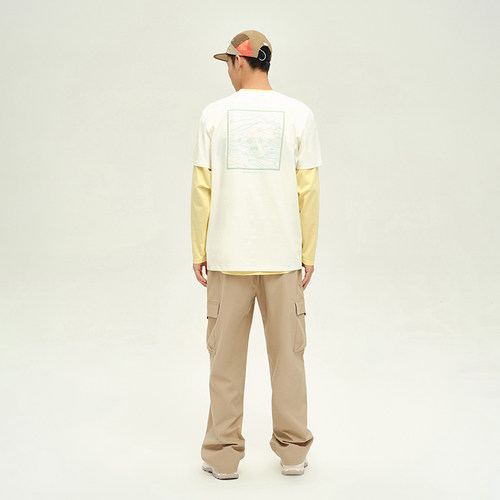 PONY1972波尼夏季新款圆领上衣男款白色短袖T恤 242M2AT27RW - 图1