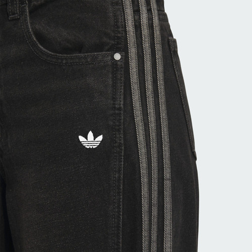 Adidasa阿迪达斯三叶草女裤蛇年新年款阔腿裤牛仔裤扭扭裤JX6865 - 图2