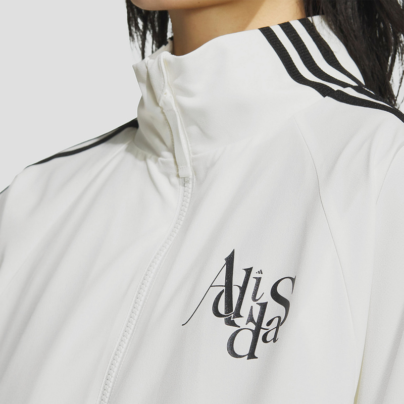 adidas阿迪达斯外套女装春夏新款薄款三条纹防风服立领夹克JI9768