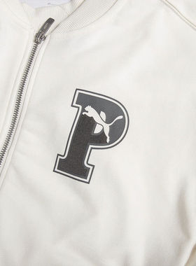 【自营】PUMA彪马白色夹克女运动服休闲宽松棒球服外套678719-65