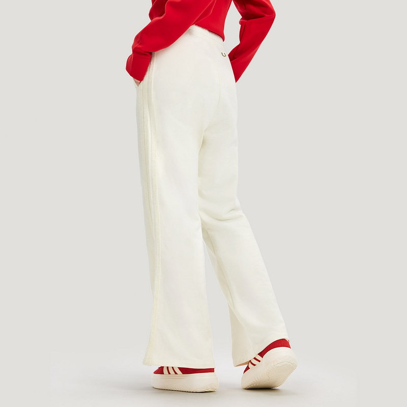 adidas阿迪达斯新年款高腰喇叭裤2026春女亲肤柔软针织长裤KH2707,淘宝优惠券,粉丝福利购,淘宝优惠卷