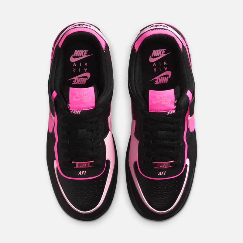 NIKE耐克空军一号女鞋AF1黑粉色解构双钩厚底复古板鞋CI0919-006,淘宝优惠券,粉丝福利购,淘宝优惠卷