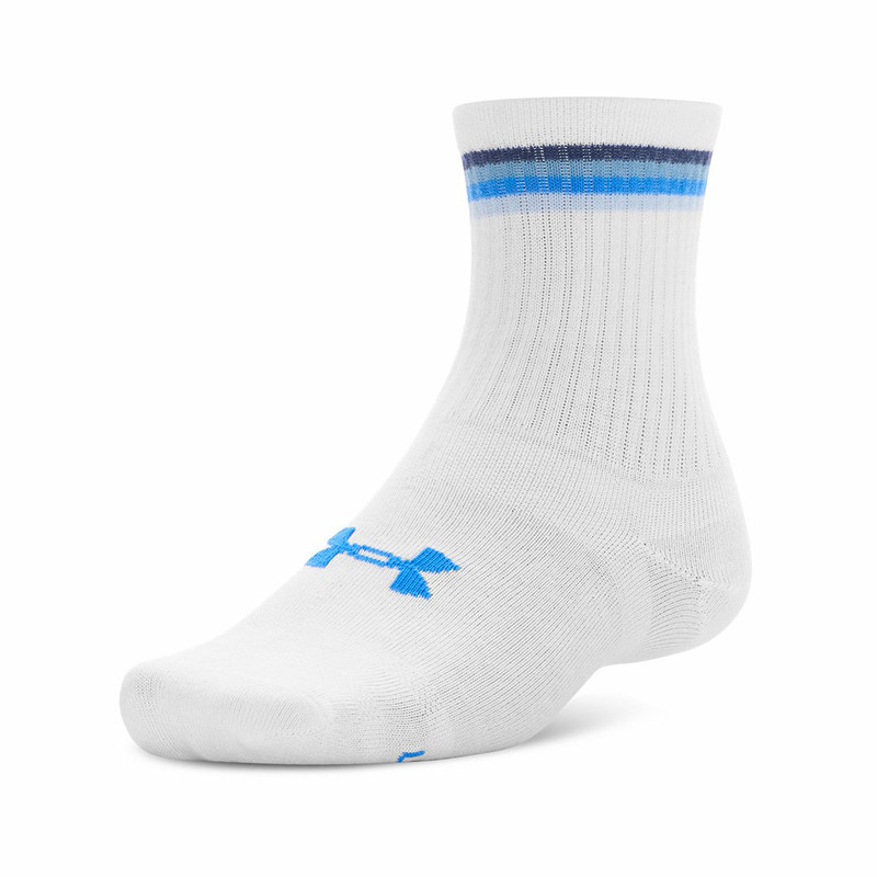 UA安德玛女子休闲袜子ESSENTIAL运动休闲中筒袜3双装 1382942-103 - 图0