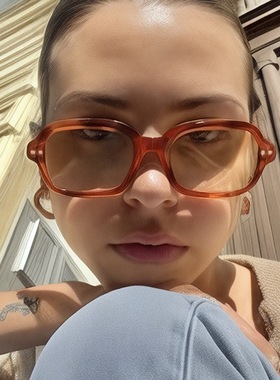 欧美复古米钉方形太阳镜小脸显瘦网红女高级感ins圆脸韩版墨镜男