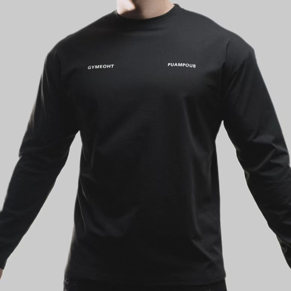 美式运动长袖男T恤休闲圆领宽松打底衫速干弹力跑步训练健身衣服,淘宝优惠券,粉丝福利购,淘宝优惠卷