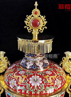 摆件客厅景泰蓝景裕泰铜胎中式