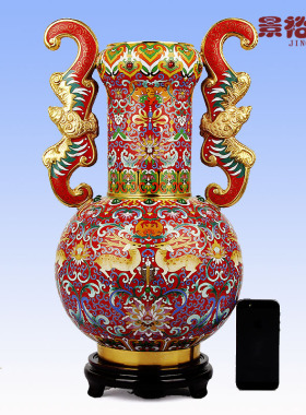 景泰蓝花瓶商务书房大师工艺品