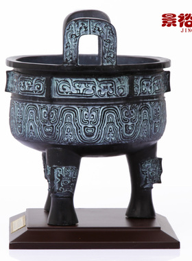 青铜器铜鼎克鼎工艺品摆件乔迁仪式学校周年庆典晚会大型落地摆件