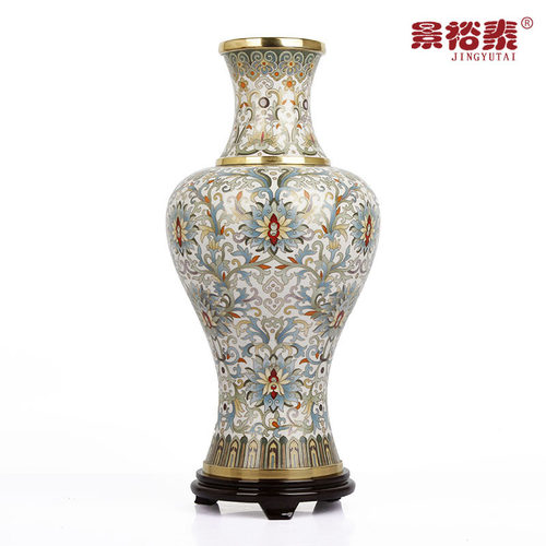 北京特色工艺礼品景泰蓝花瓶大唐风韵花纹铜家居饰品掐丝珐琅摆件 - 图2