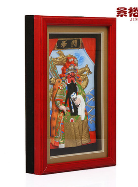 京剧风戏曲脸谱面塑出国泥人张