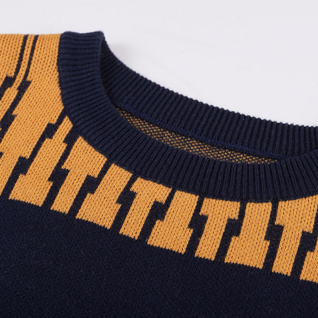 Oversized sweater, loose round neck trendy pullover