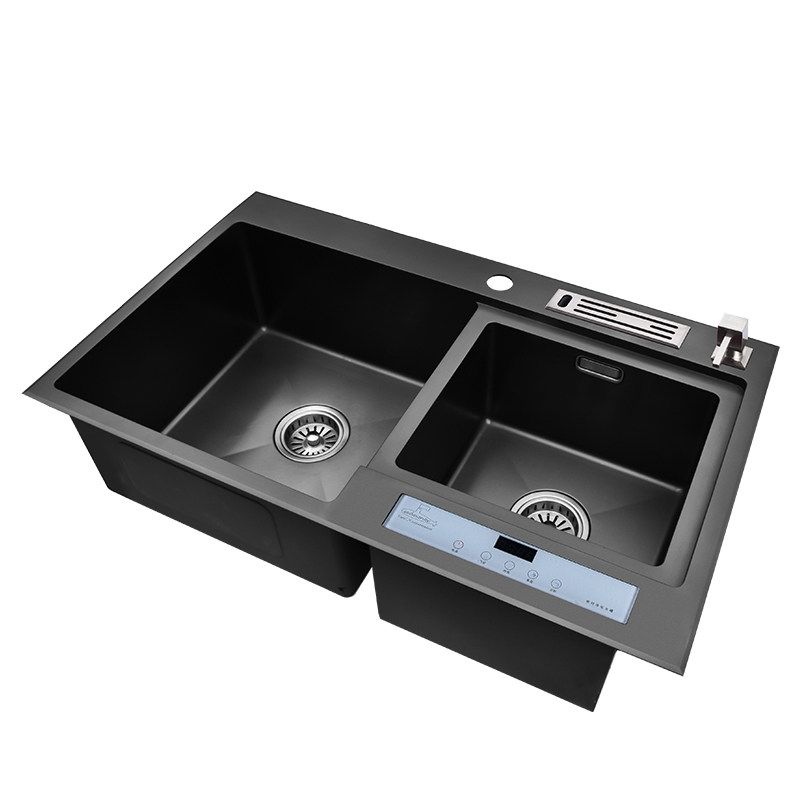 潜水艇智能净化水槽加厚304不锈钢手工槽枪灰双槽 羟基水裂解技术,淘宝优惠券,粉丝福利购,淘宝优惠卷