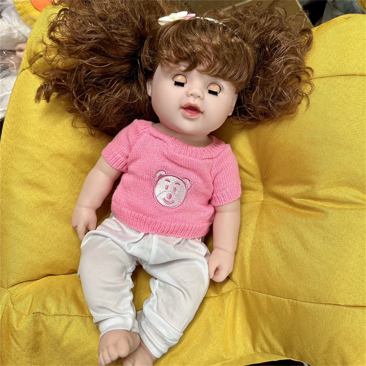 奈宝睡觉仿真娃娃玩具婴儿全软胶宝宝会说话的女孩睡娃娃活动眼睛 - 图2