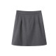 Elastic waist professional a-line skirt large size dark gray formal outfit