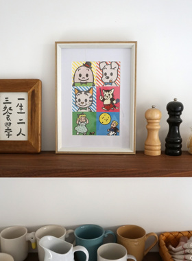 日本原田治OSAMU GOODS简约设计师款小众复古挂画相框摆台装饰画