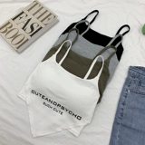 Сексуальный бюстгальтер-топ с буквами, короткий базовый топ с чашечками, в корейском стиле, эффект подтяжки