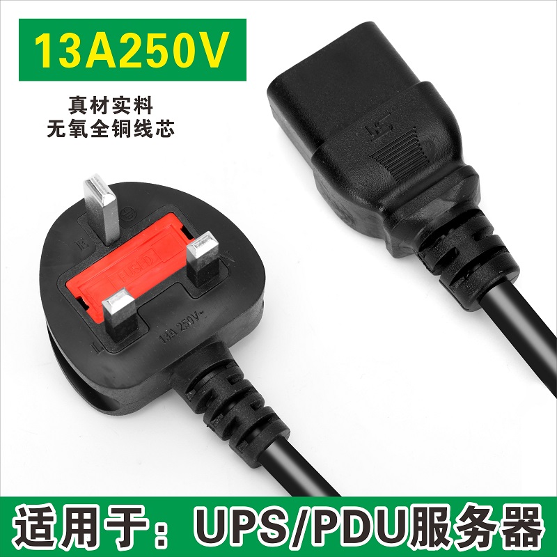 英规转C19电源线 加粗大功率PDU服务器线PSU UPS纯铜电源线1.8M3M - 图0