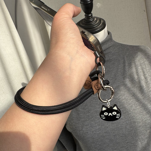 创意简约ins小鱼挂件钥匙扣编织链条diy手机壳挂绳腕带式挂链手腕 - 图3