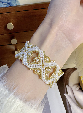 SL017•小众设计简约百搭米珠片串珠手链（材料包&成品）