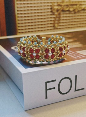 SL158•小众东方美学国风配色串珠手镯纯手工手链（材料包&成品）