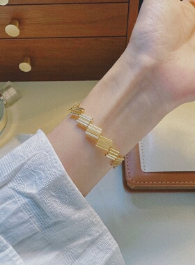 SL155•法式精致金粉水蜜桃串珠手链纯手工手链（材料包&成品）