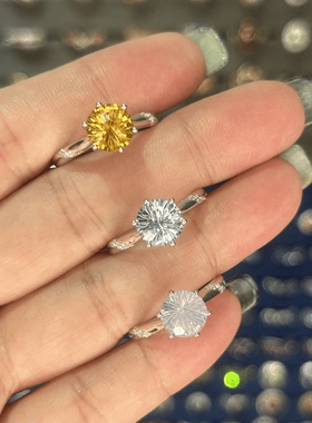 女款礼物百搭饰品天然黄水晶简约