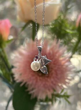 天然镁铝石蝴蝶项链百搭时尚女款