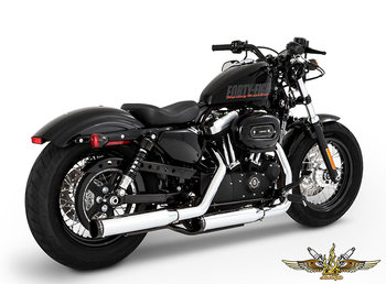 ສີດໍາຄໍາ custom Harley ດັດແກ້ Reinhardt 14 ຫລັງ sportsman exhaust 883 1200 ດັດແກ້ສ່ວນຫາງທໍ່ໄອເສຍ