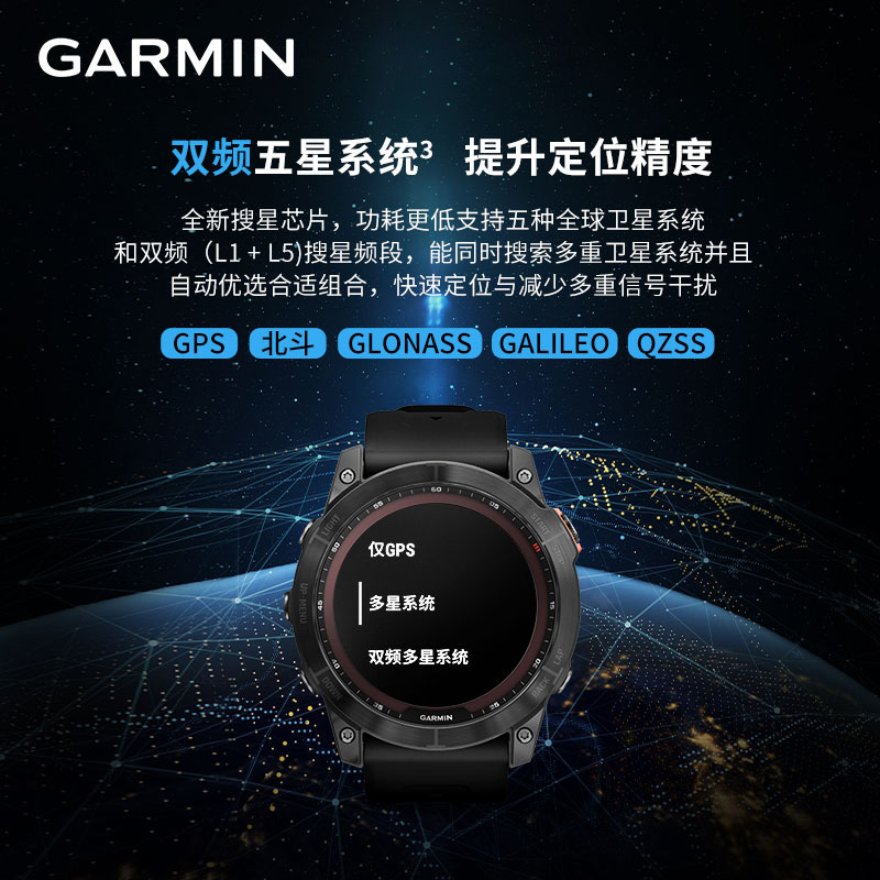 Garmin佳明Fenix7/7S/7X太阳能DLC旗舰血氧心率触屏户外运动手表