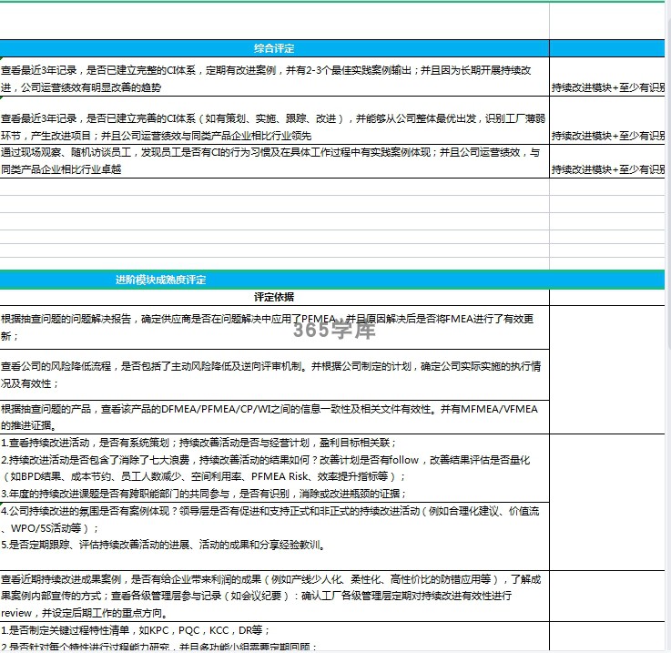 BIQS2.0评审表模板SGM持续改进结果导向16个模块验厂评分Excel - 图3